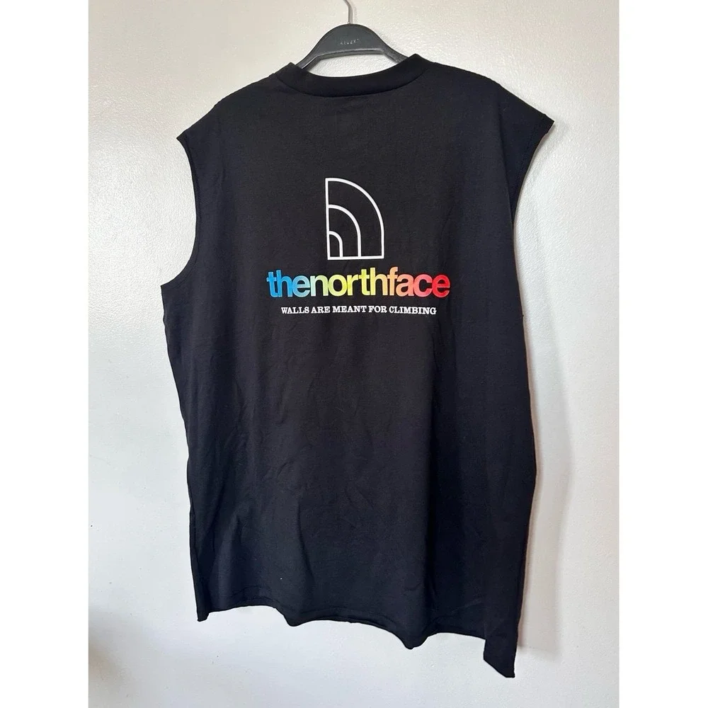 NWT The North Face Black White Climbing Sleeveless Short Sleeve Shirt Large